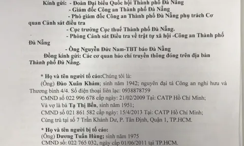 Đà Nẵng: Vì sao vợ chồng cựu Đại tá công an tố con rể trốn thuế?