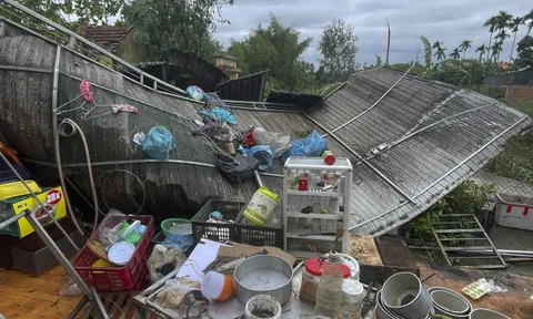 Lốc xoáy làm tốc mái gần 100 ngôi nhà ở Quảng Ngãi