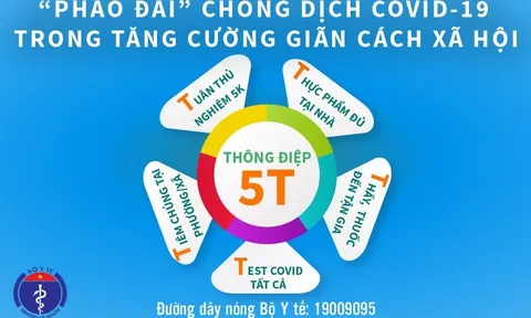 Bộ Y tế công bố thông điệp 5T phòng chống dịch COVID-19 giai đoạn mới
