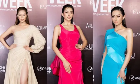 Dàn Hoa hậu "đọ sắc" cực căng trên thảm đỏ Aquafina Tuần lễ Thời trang Quốc tế Việt Nam 2020